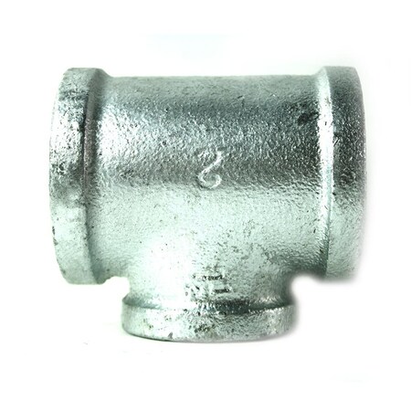 Thrifco Plumbing 2 Inch x 2 Inch x 1-1/2 Inch Galvanized Steel Reducer Tee 5217088